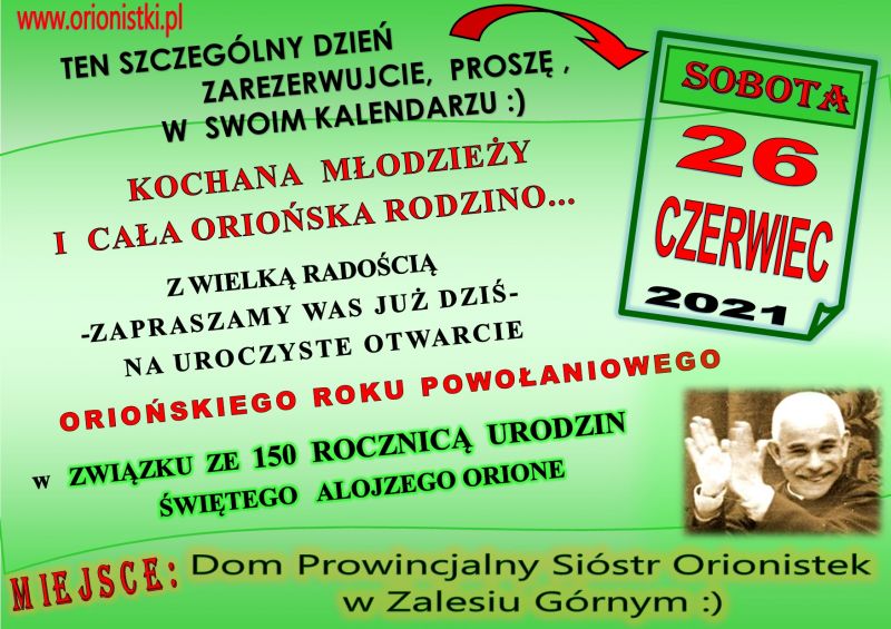 2021- 23 CZERWCA - 2021 -ORIOŃSKI ROK POWOLANIOWY